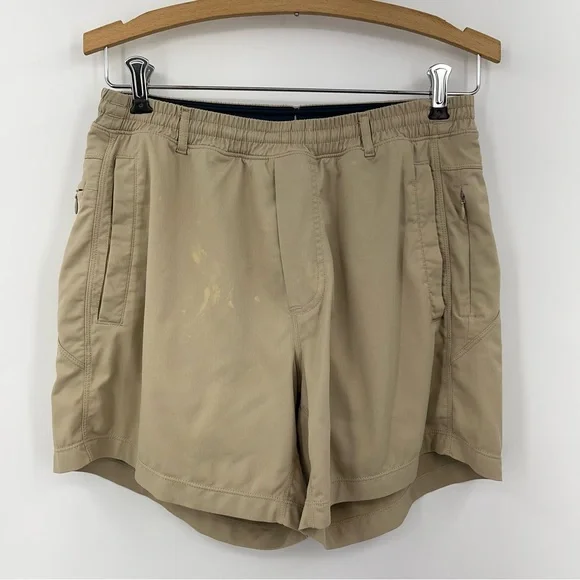 Birddog M Mens Khaki Short With Liner tan 0163 zipper pockets casual athletic - Picture 2 of 10